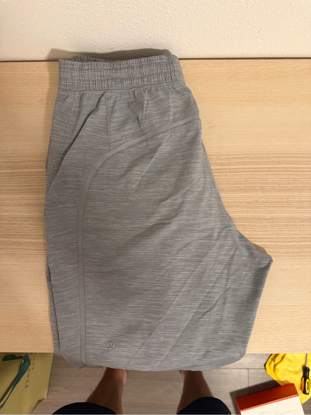 lululemon athletica Men’s Light Gray Jogger Shorts